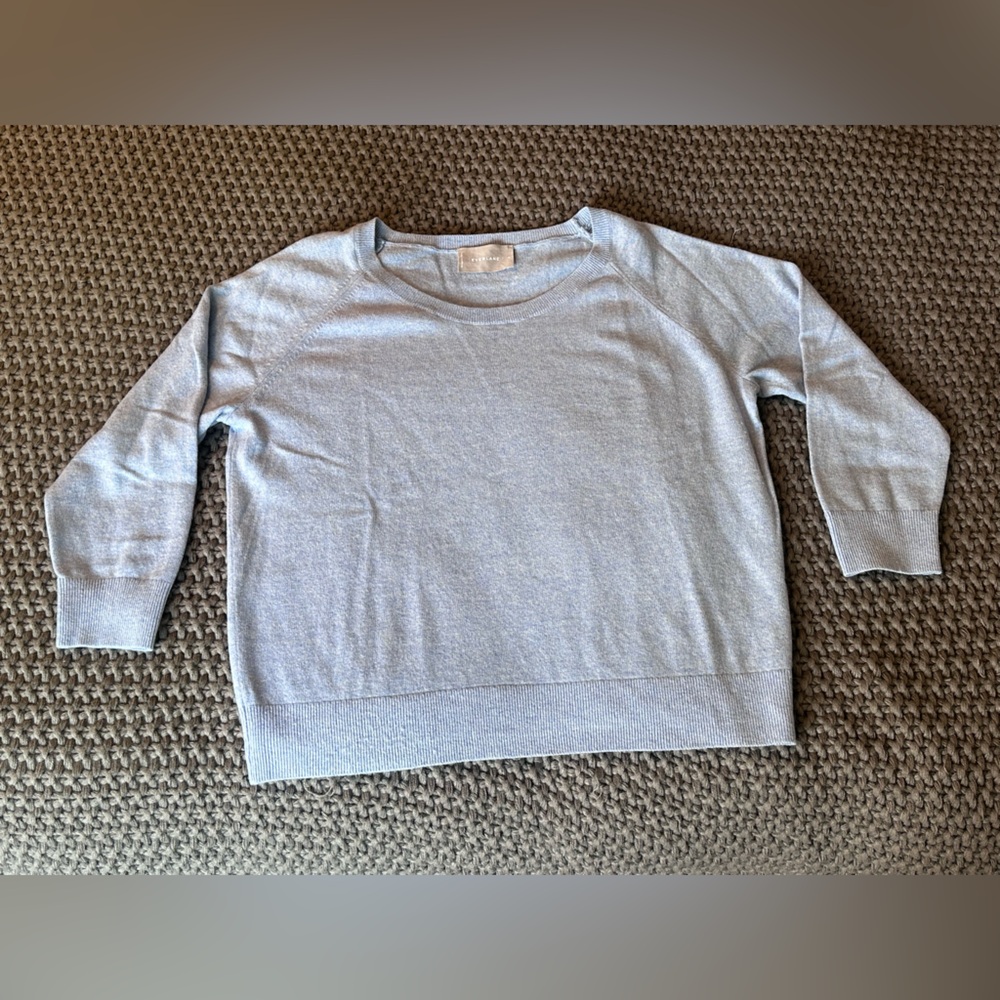 Everlane 100% Cashmere light blue sweater
